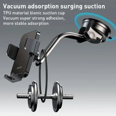 Yesido C172 Suction Cup Type Bending Arm Car Phone Holder (Black)
